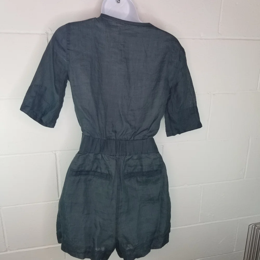 Banana Republic green shorts romper